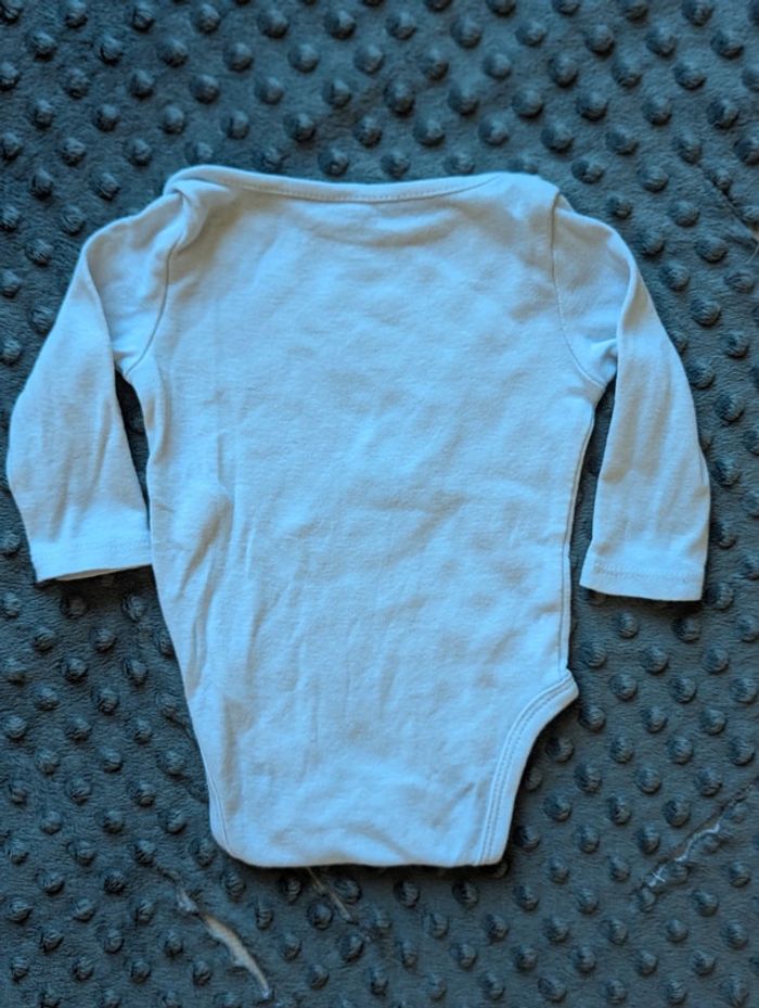 Lot 3 bodies bébé motif chats- obaibi & fleuri - taille 3 mois manche courte et longue - photo numéro 7