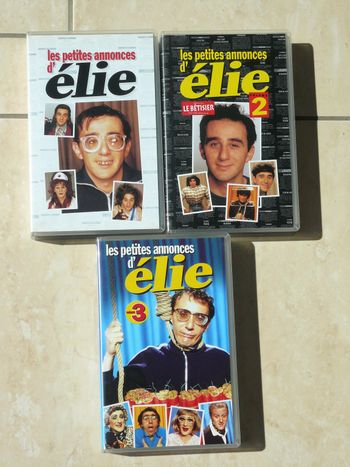 Lot de 3 VHS « Les petites annonces d’Elie »