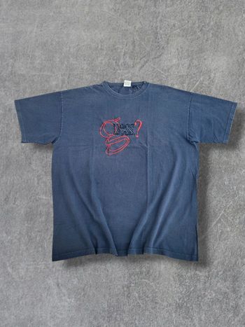 T-shirt Guess bleu marine made in USA logo brodé 100% coton - L