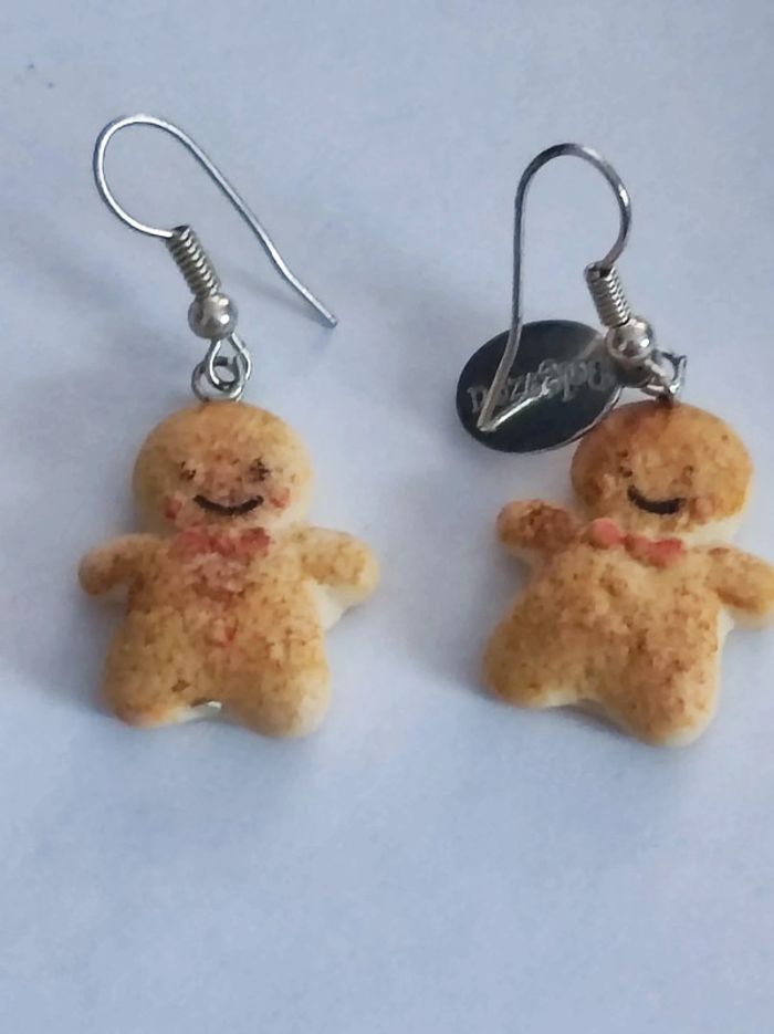 Boucles d'oreilles biscuit - photo numéro 2