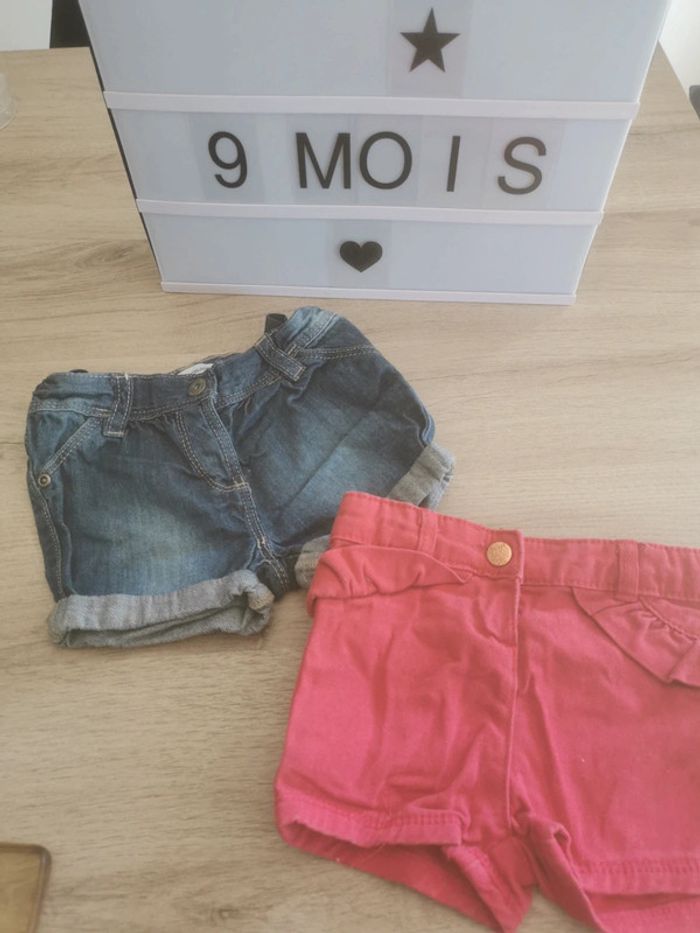 Lot 2 shorts 9 mois