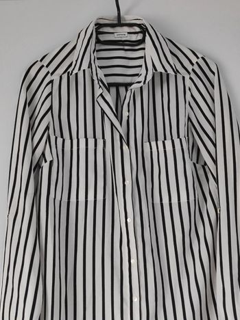 Chemise rayée noire et blanche taille XS