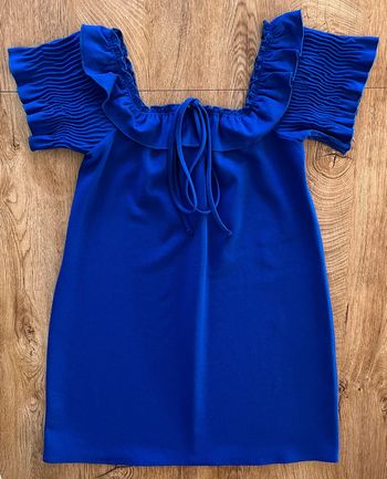Tunique/robe courte bleu Zara, pour femme, taille L