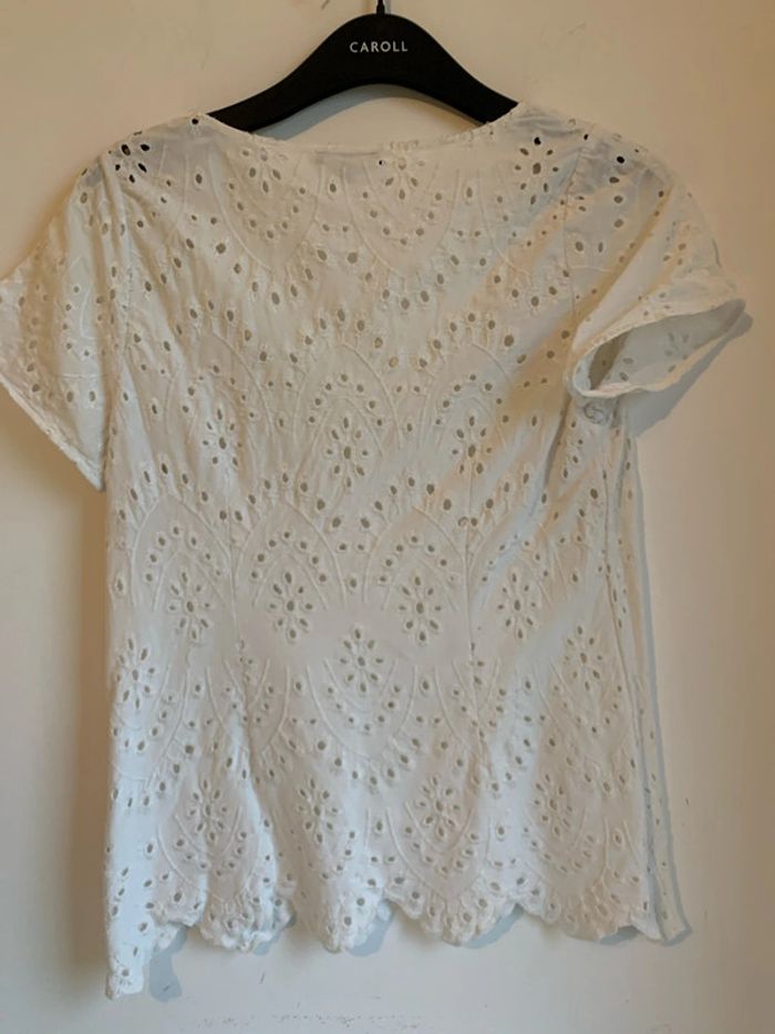 Haut broderie blanc Massimo Dutti - photo numéro 3