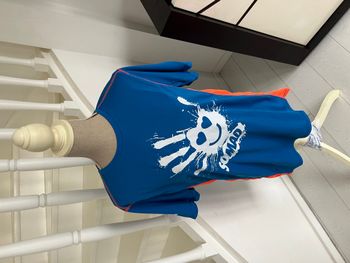 T shirt sportif Somad bleu et orange fluo