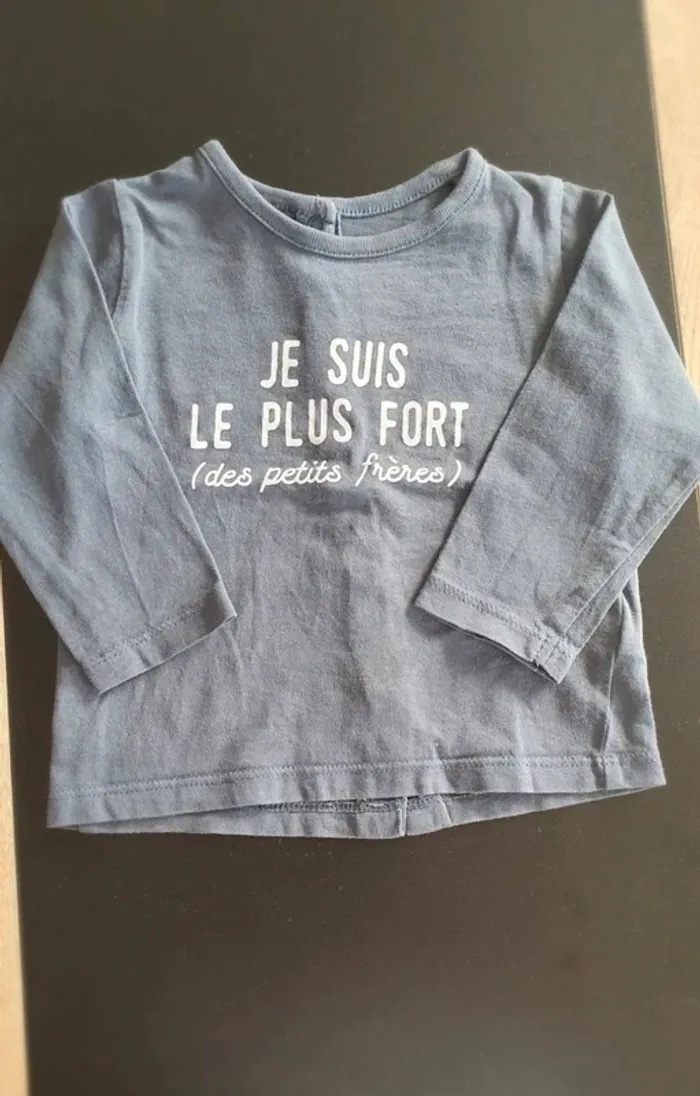 Lot de 7 tee-shirts manche longue 6 mois - photo numéro 9
