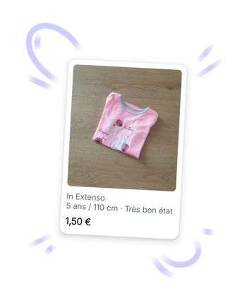 🩷 Tee-shirt MC 5 ans In Extenso #emyfleury_5ansfille