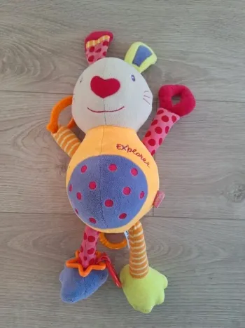 Doudou peluche d'activité lapin Babysun