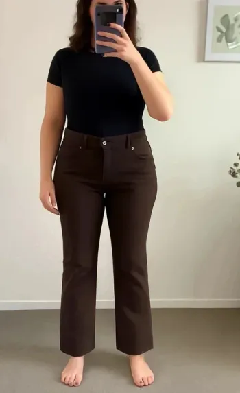 Pantalon jeans Marron - Taille M