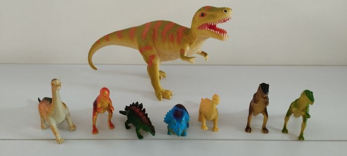 Lot de 16 animaux de la savane et dinosaures - photo numéro 5