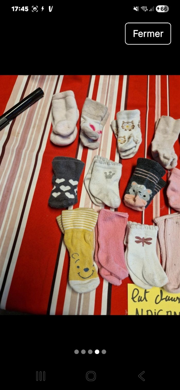Lot chaussette 0/3moi fille - photo numéro 4