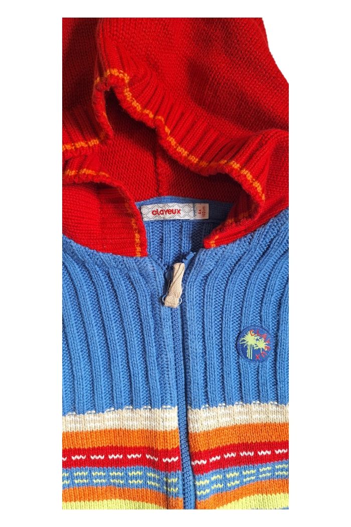 🌈 Gilet multicolore – Clayeux – Taille 4 ans - photo numéro 4