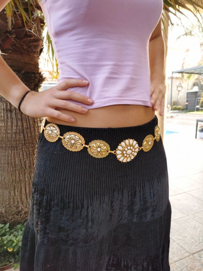 A48 ceinture chaîne de corps doré or tendance réglable - photo numéro 4