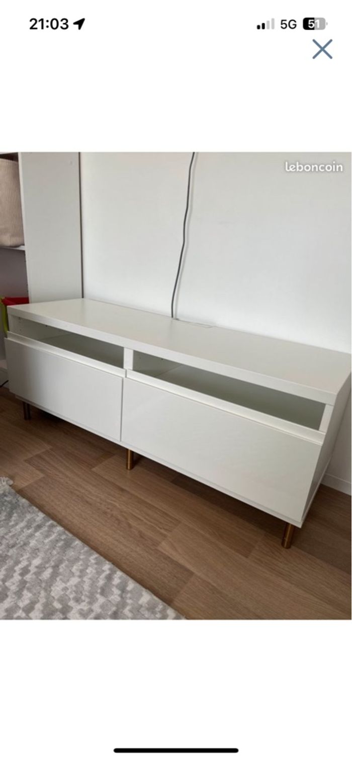 Meuble tv blanc IKEA
