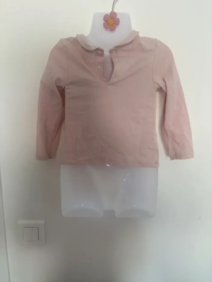 T-shirt manches longues col Claudine – Obaïbi – 23 mois - photo numéro 2