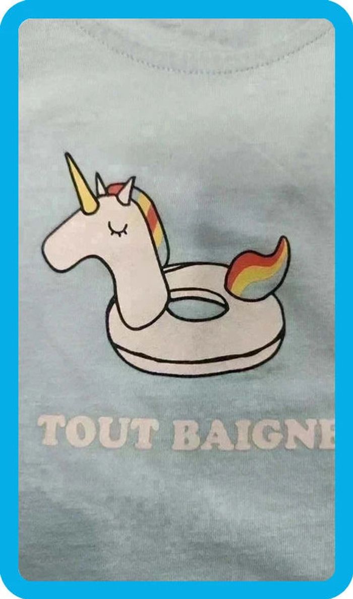 Adorable débardeur licorne pour petite fille - 3 ans - Vertbaudet - Très bon état - photo numéro 3