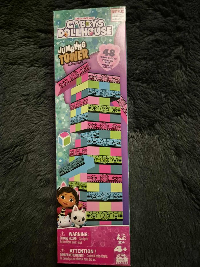 Gabby's Dollhouse - Jeu d'adresse Spin Master Games Tour Jenga Gabby et la Maison Magique