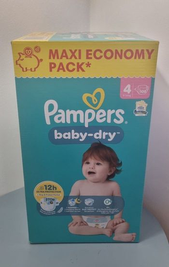 Pampers baby-dry T4, 9-14kg, 108 couches 