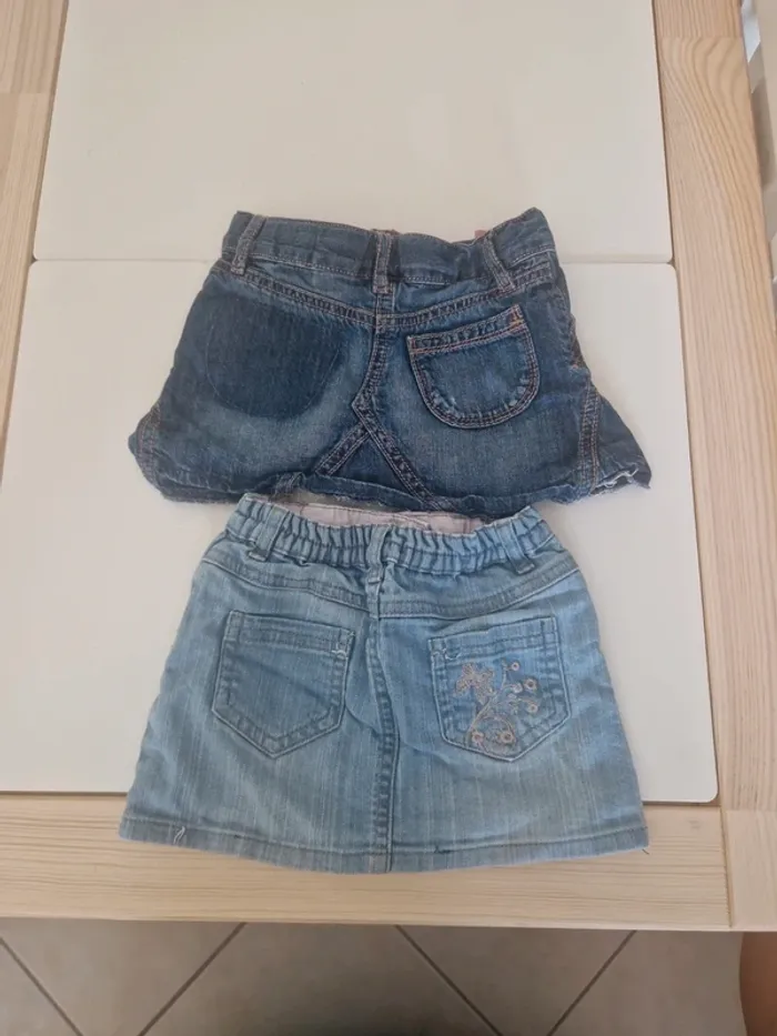 Lot jupes en jeans 18 mois - photo numéro 2