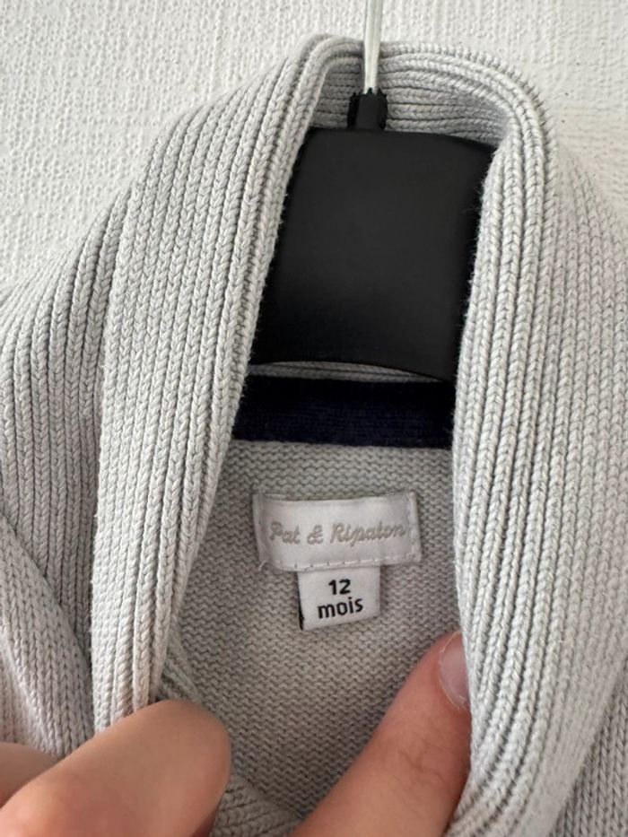 Gilet gris - taille 12 mois 🌼 - photo numéro 2