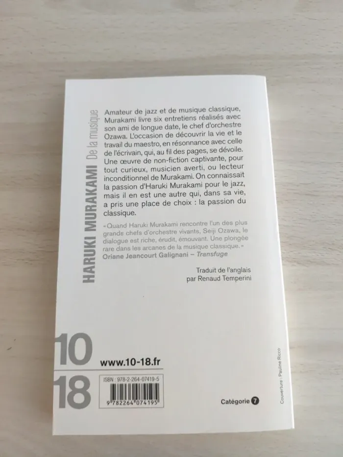 Livre poche de la musique conversations Murakami Ozawa - photo numéro 6