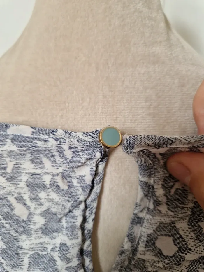 Blouse léopard bleu marella taille L - photo numéro 3
