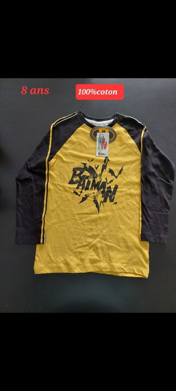 T-shirt Batman garçon 8ans