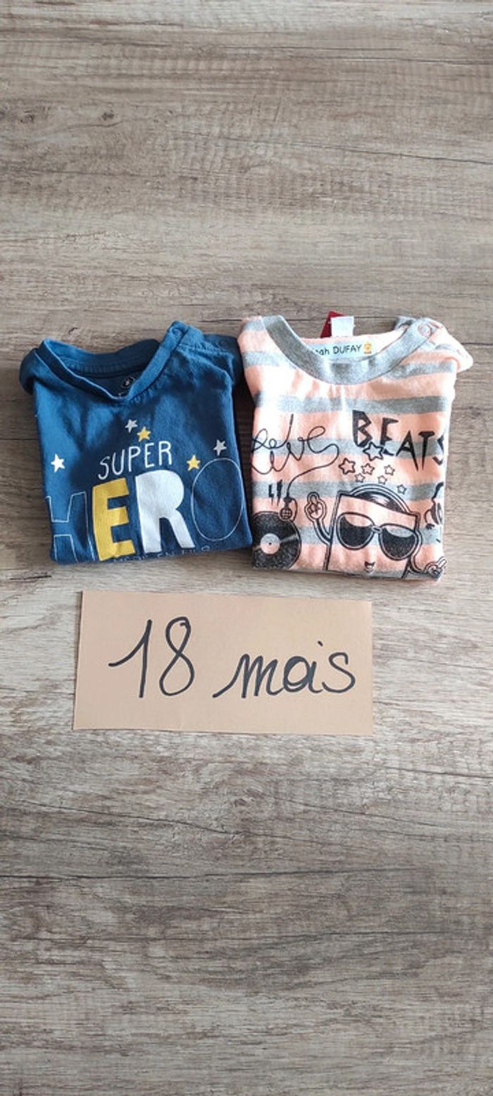 Lot de deux t-shirt manches longues