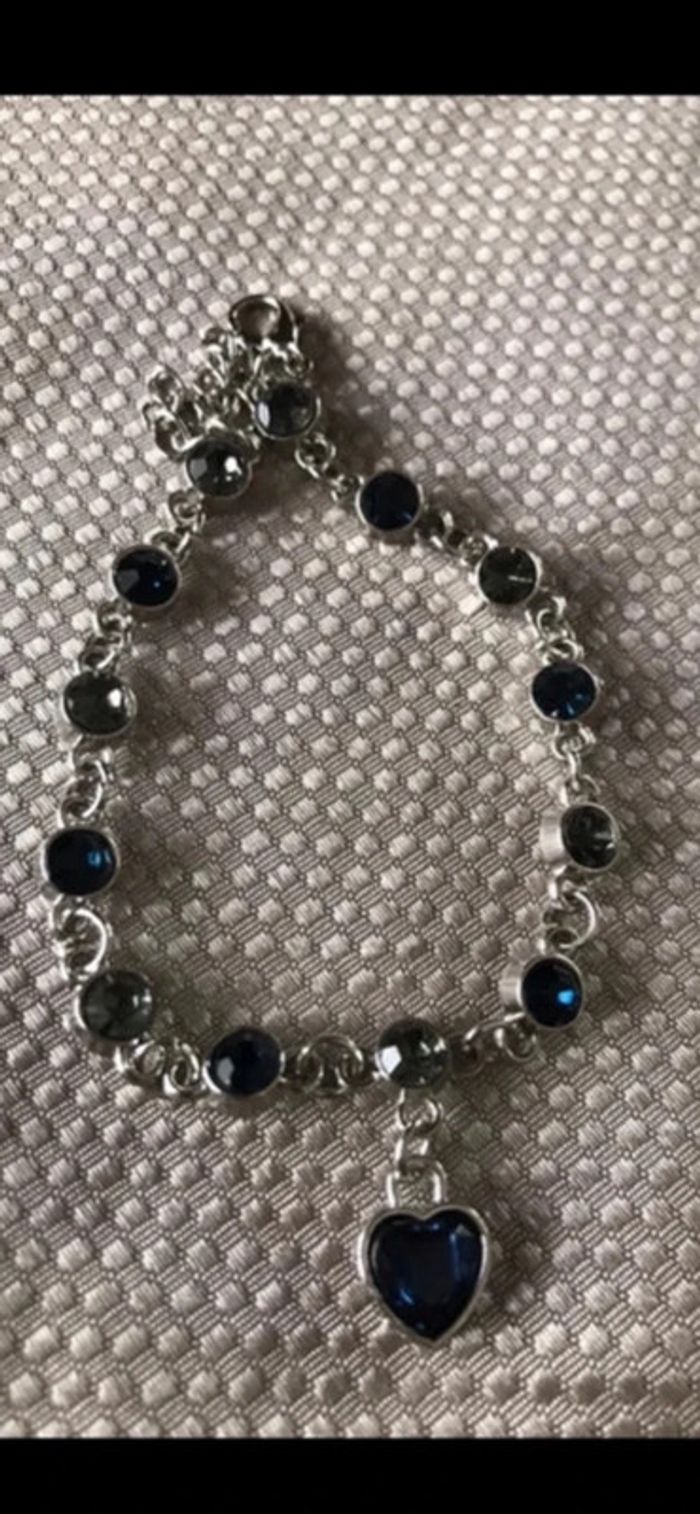 Magnifique bracelet réglage avec cœur et pierre - photo numéro 6