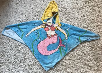 Serviette poncho sirène 100% coton