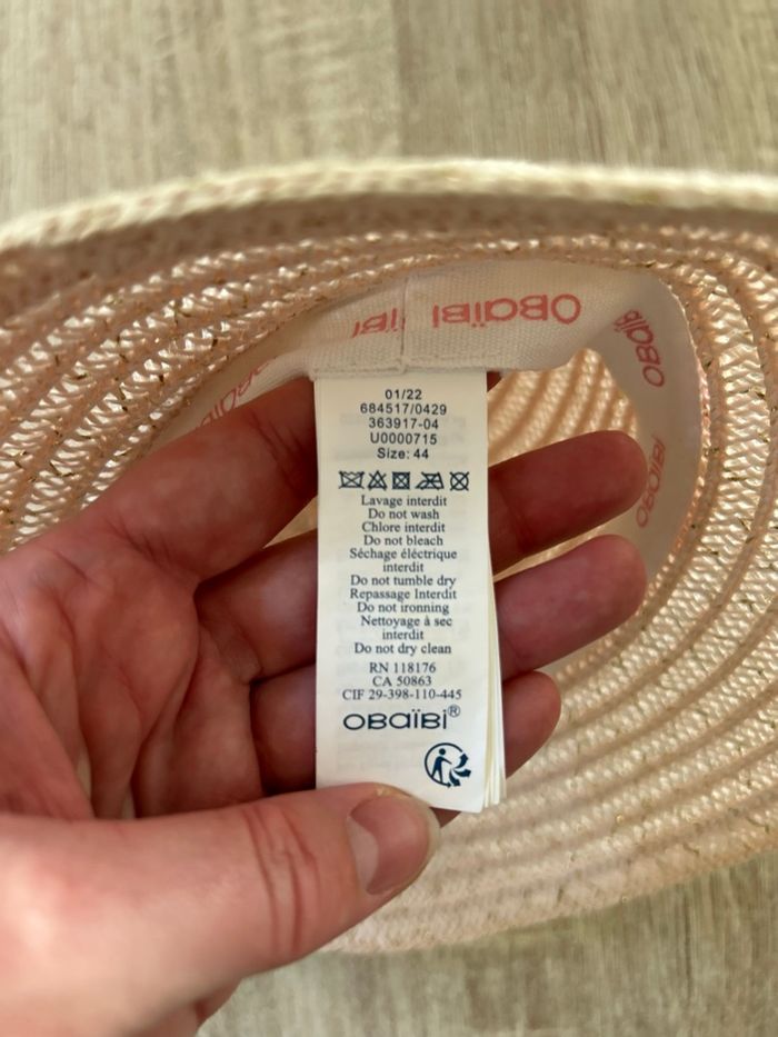 Chapeau paille bébé fille - photo numéro 2