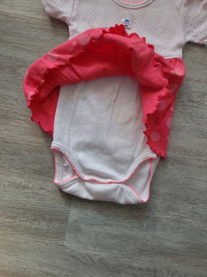Robe body rose et blanc Absorba - photo numéro 4