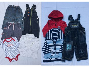 vêtements garçon 9 mois(à gauche) et 12 mois(à droite )