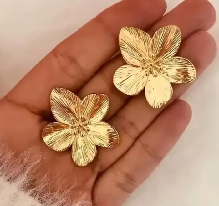 Boucle d’oreille fleur Acier inoxydable
