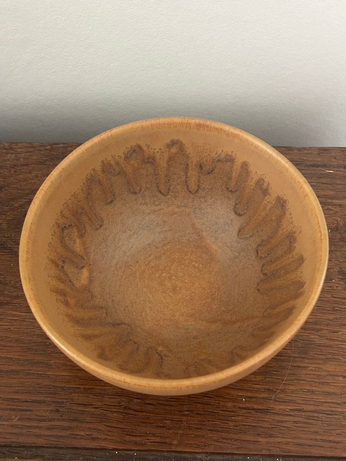 Vintage bol sur pied en grès - photo numéro 2