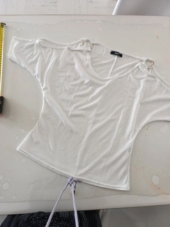 Haut blanc anneau Mim S - photo numéro 2