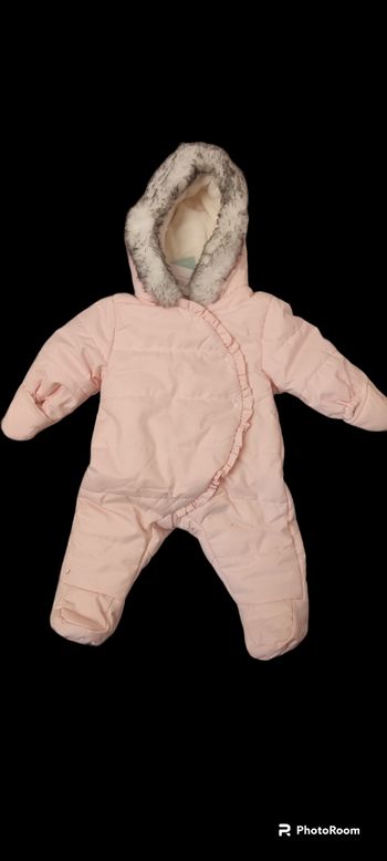 Combipilote doublée avec volants rose