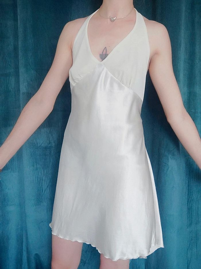 Nuisette dos nu blanc ivoire satin / B Sexy Lingerie & Fashion - 42/XL