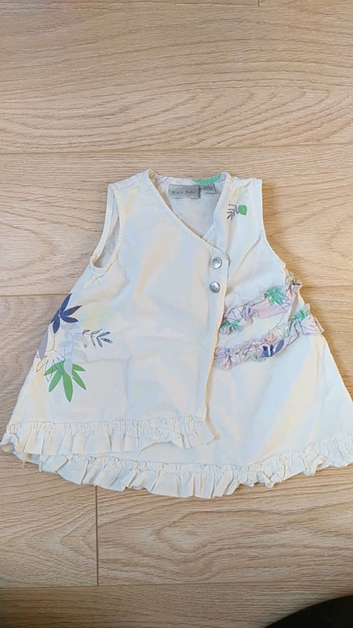 Robe blanche 3 mois fleurs