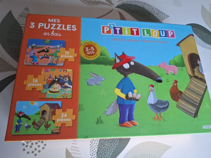Lot jeux enfant dès 3 ans : puzzle bois (p'tit loup) et jeux peppa pig - photo numéro 2