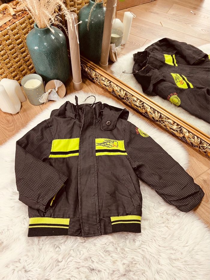 Taille 2 ans veste demie saison coupe vent garçon orchestra grise et verte * carreaux * 💙