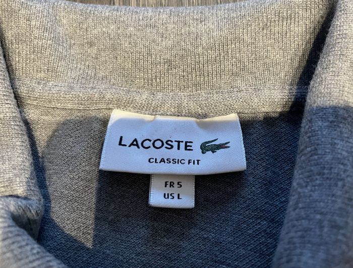 Polo Gris Classic Fit Homme Lacoste Taille L - photo numéro 4