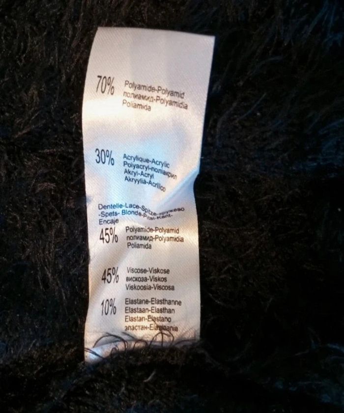 Pull poils longs/dentelle femme.34/36.. - photo numéro 5