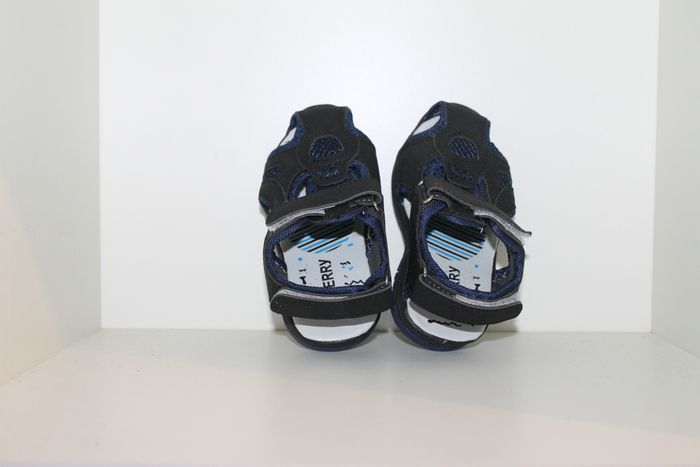belle sandales nus pieds noire et bleue 25 - photo numéro 4