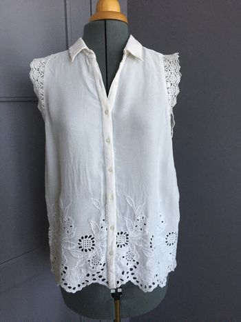Blouse fluide broderie anglaise