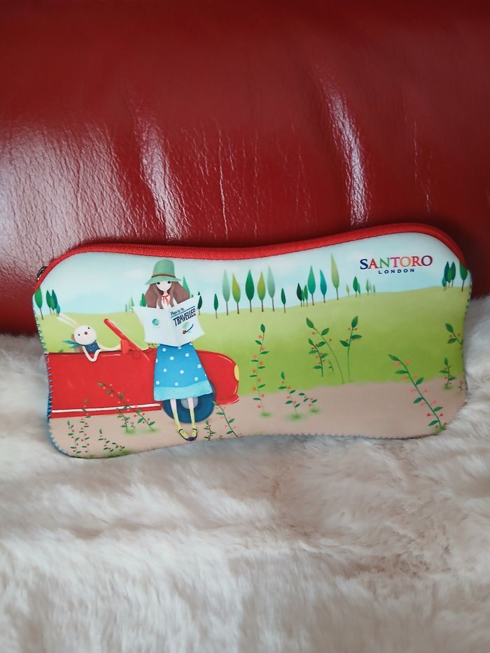 Neuf/Santoro London: Trousse plate zippée en néoprène - photo numéro 6