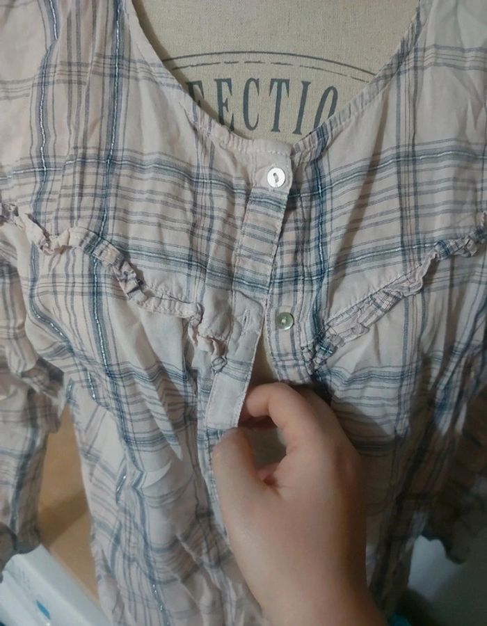 Blouse chemise rose pale - photo numéro 3