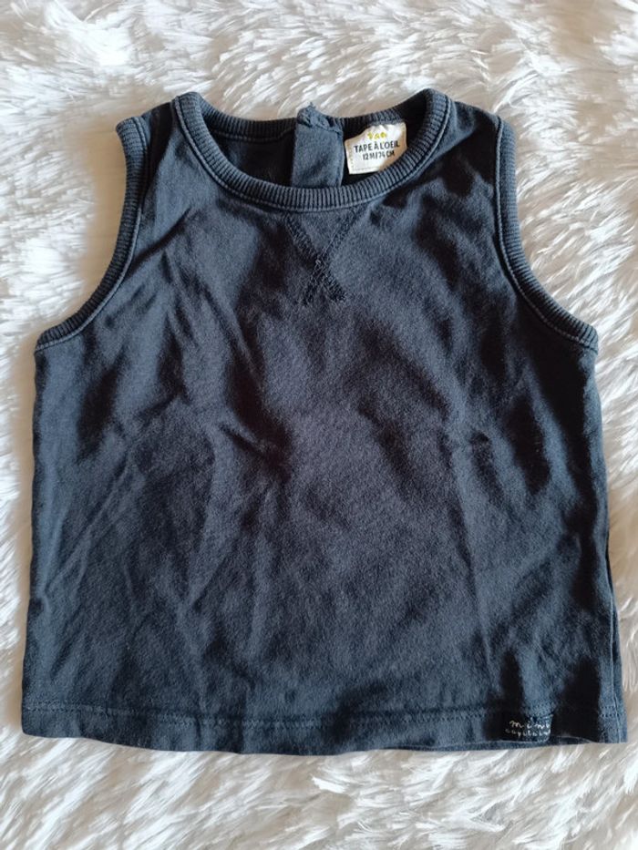 2€ Débardeur bleu marine T. 12 mois TAO - photo numéro 2