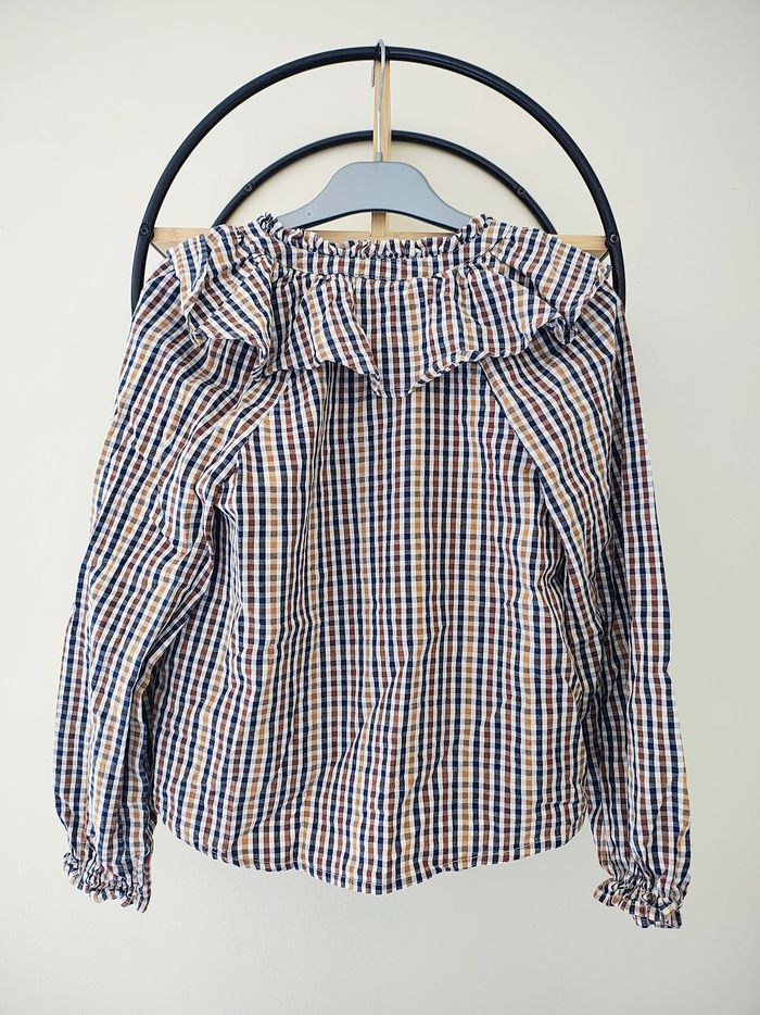 10 ans blouse a col tape a l'oeil