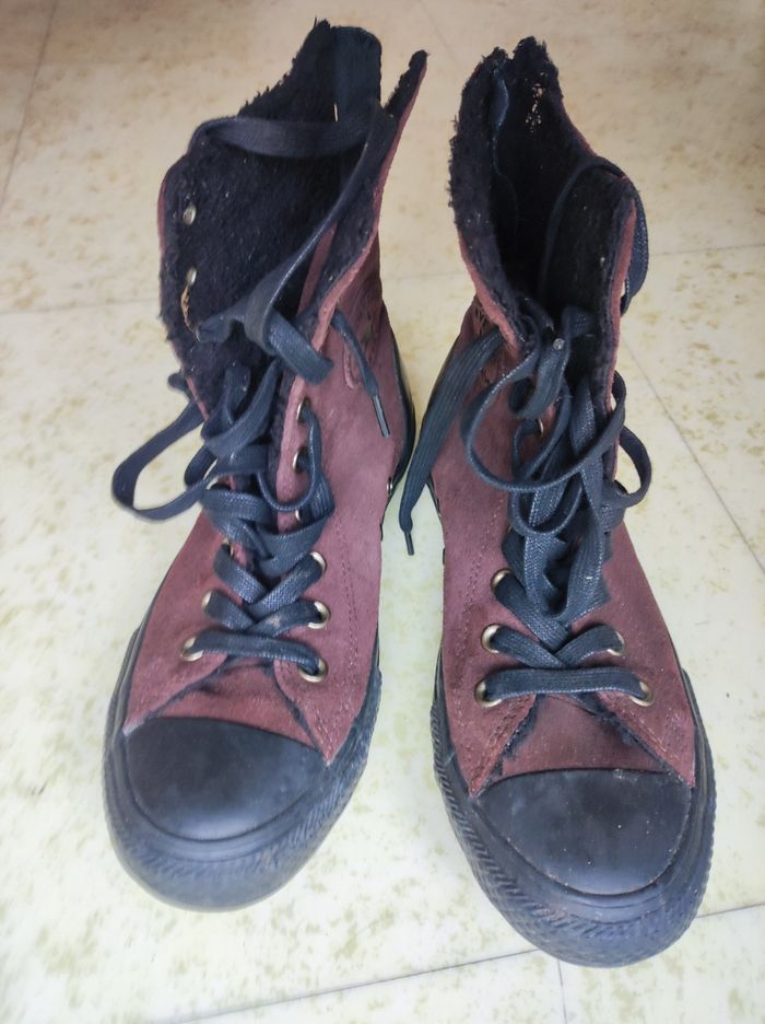 Basket femme converse en nubuck marron 38 En très bon état - photo numéro 2
